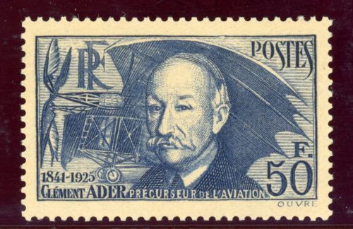 Frankreich 425 Postfrisch 50 Fr. Ader dunkelblau dickes Papier