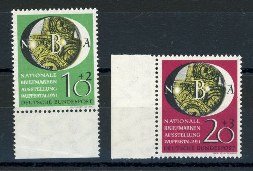 Bundesrepublik 141-142 Postfrisch Wuppertal als tadellos postfr. Randsatz