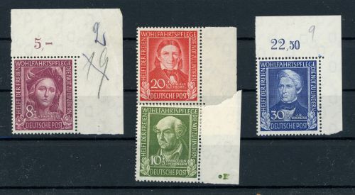 Bundesrepublik 117-120 Postfrisch Wofa 1949, 8, 30 Pfg. re. obere Ecken