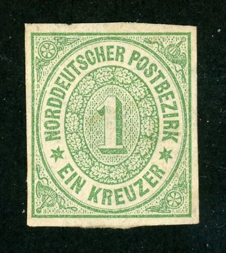 Ndp 7U Ungebraucht mit Falz 1 Kr. undurchstochen, breitrandig mit Teilgummi
