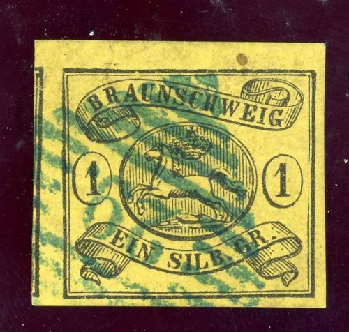 Braunschweig 11A Gestempelt 1 Sgr. schw./gelb