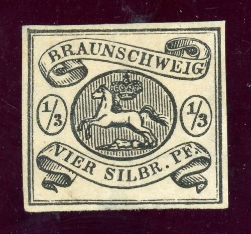 Braunschweig 5 Ungebraucht mit Falz 1/3 Sgr., vollrd. ungebr. Prachtst