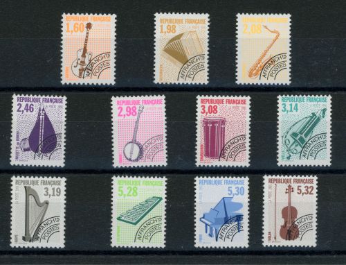Frankreich 2871-2881 Postfrisch Vorausentwertu8ngen kpl. in untersch. Z