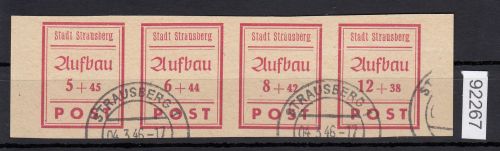 Strausberg, Mich.-Nr.: 34-37 B gestempelt   Zdr.
