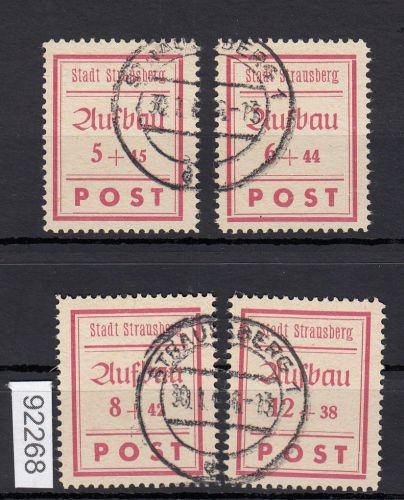 Strausberg, Mich.-Nr.: 34-37 A gestempelt   .
