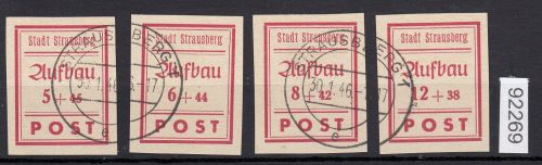 Strausberg, Mich.-Nr.: 34-37 B gestempelt