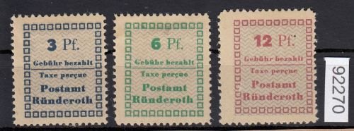 Ründeroth, Mich.-Nr.: 1-3 A *
