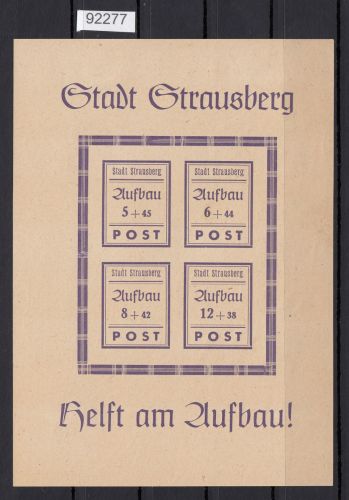 Strausberg, Mich.-Nr.: Block 1 II *    Type II