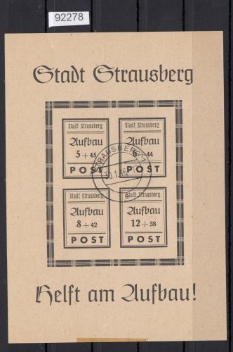 Strausberg, Mich.-Nr.: Block 2 II gestempelt