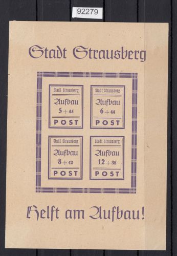 Strausberg, Mich.-Nr.: Block 1 II *    Type II