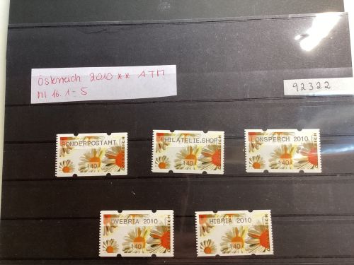 Österreich 2010, Mich.-Nr.: ATM 16.1-5 Wertstufe 140 C **