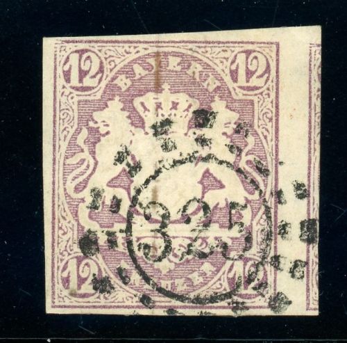 Bayern 18 Gestempelt 12 Kr. lila, voll- bis