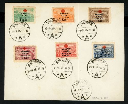 Albanien 385-390 Rotes Kreuz kpl. a. blanco-Brief-VS