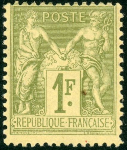 Frankreich 67II Postfrisch 1 Fr. Allegorie Type II