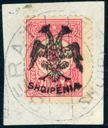 Albanien 6x Briefstück 20 Para a. Kab-Bfst. BERAT