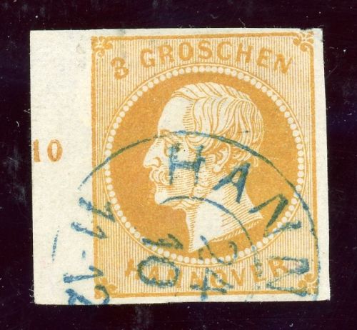 Hannover 16aRz Gestempelt 3 Gr. gelborange