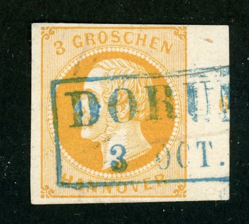 Hannover 16aRz Gestempelt 3 Gr. gelborange