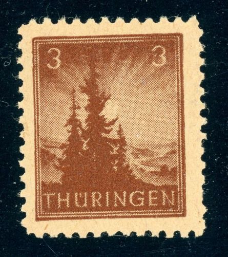 Sbz - ThãRingen 92AXbt Postfrisch 3 Pfg. siena, tadellos postfr.