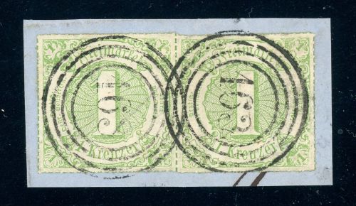 Thurn & Taxis 51 (2) Briefstück 1 Kr. gr
