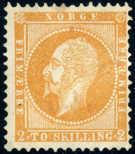 Norwegen Ungebraucht ohne Gummi 2 Sk. Oskar orange