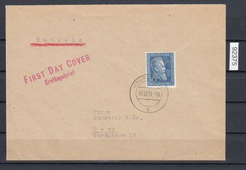 Bund 1951, Mich.-Nr.: 147 Erstagsbrief  Brief
