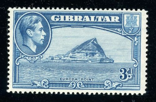 Gibraltar 111B Ungebraucht mit Falz 3 P. in guter Zhng. L14