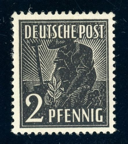 Alliierte Besetzung - Kontrollrat 943Z Postfrisch 2 Pfg. Arbeiter ohne Wz.