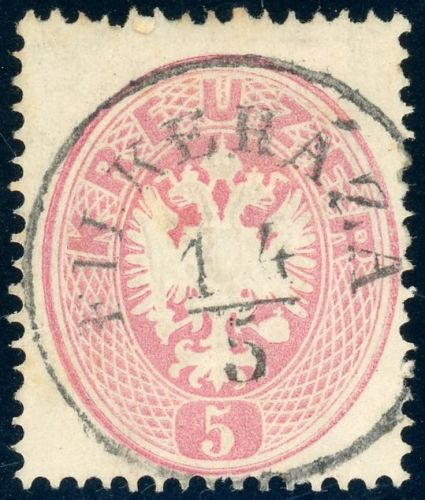 26 Gestempelt FILKEHAZA 14/5, K1 ideal a. 5 Kr. rosa