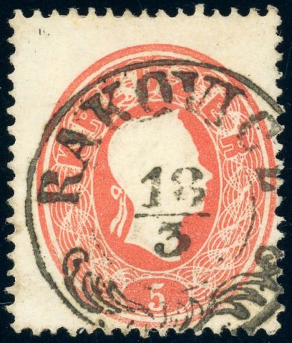 20 Gestempelt RAKOVIC 18/3, Zier K2 zentr. a. Kab-St