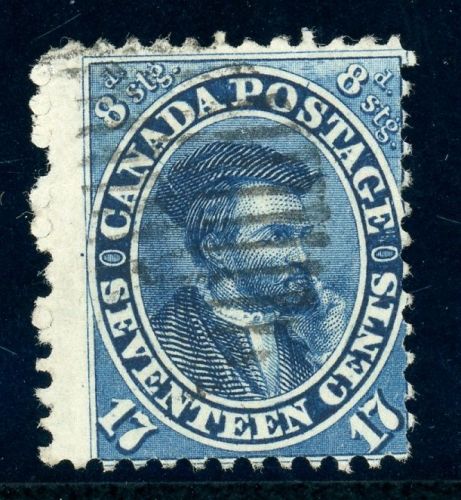 Canada 5 Gestempelt 17 C. blau, Kab-St