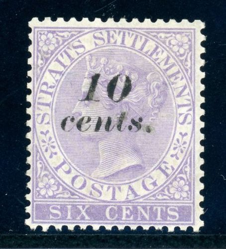 Straits Settlements 25 Ungebraucht mit Falz 10 C. a. 6 C.