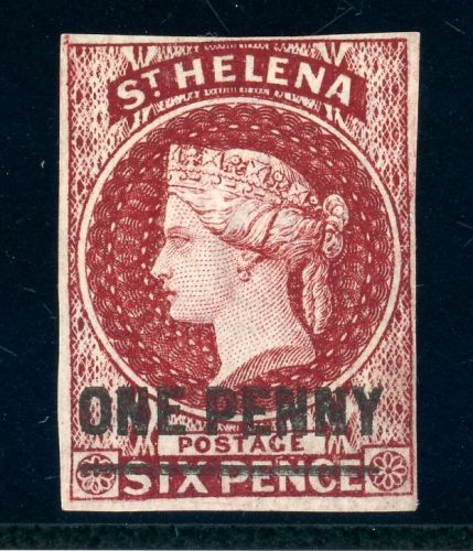 St. Helena 3I Ungebraucht ohne Gummi One Penny a. 6 P. Type I