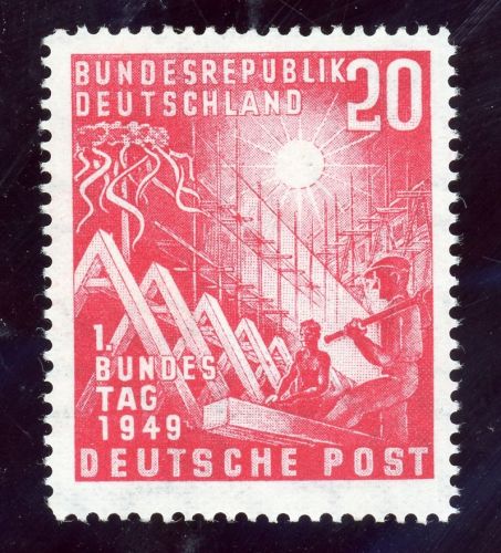 Bundesrepublik 112VII Postfrisch 20 Pfg. Bundestag mit Plf. "Dorn am Dachfirst"