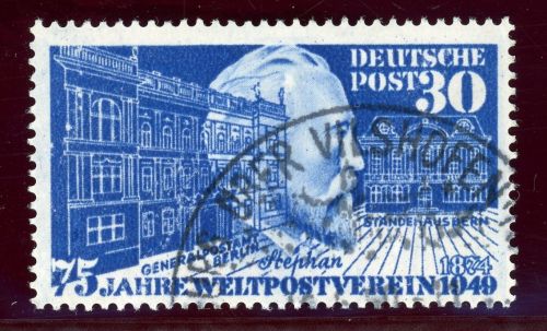 Bundesrepublik 116Plf. Gestempelt 30 Pfg. Stephan mit Abart "wei