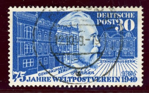 Bundesrepublik 116Plf. Gestempelt 30 Pfg. Stephan mit Abart "Punkt rechts unt...