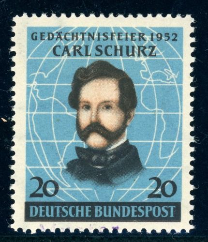 Bundesrepublik 155M Ungebraucht mit Falz 20 Pf. Schurz mit unten viol. Handst...