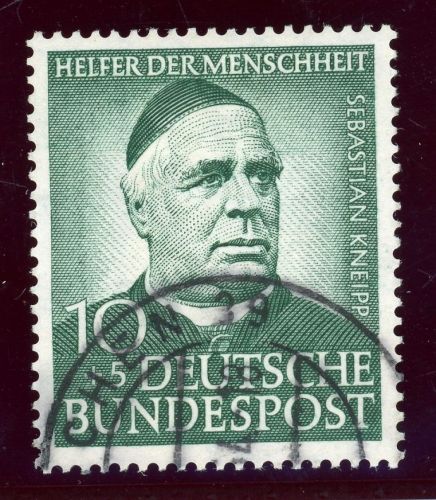 Bundesrepublik 174Y Gestempelt 10 Pfg. Kneipp mit Wz. 4 y