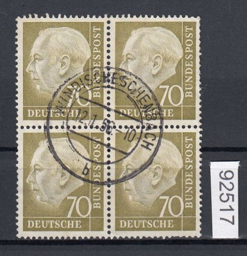 Bund 1954, Mich.-Nr.:  191 gestempelt 4er.-Block   400,00
