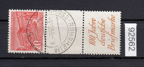 Berlin 1949, Mich.-Nr.:SZ 4 B Teil  Zdr.  gestempelt