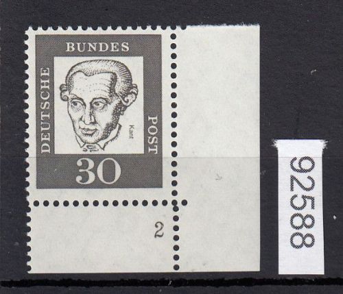 Bund 1961, Mich.-Nr.: 354 y ** FN 2 Eckrand
