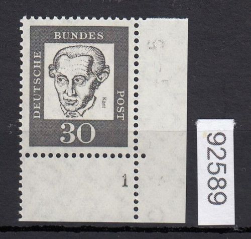 Bund 1961, Mich.-Nr.: 354 y ** FN 1 Eckrand