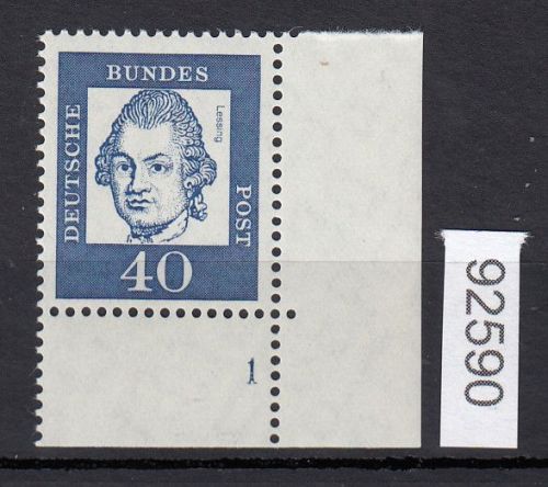 Bund 1961, Mich.-Nr.: 355 x **  Eckrand  Ecke 4  FN 1    Formnr. 1