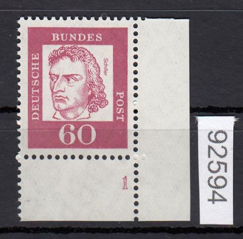 Bund 1961, Mich.-Nr.: 357 y ** FN 1 Eckrand