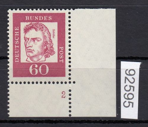 Bund 1961, Mich.-Nr.: 357 y ** FN 2 Eckrand