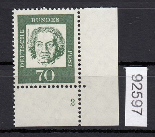 Bund 1961, Mich.-Nr.: 358 a y ** FN 2 Eckrand