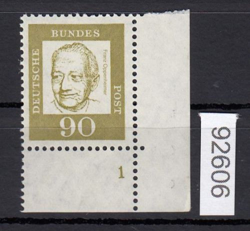 Bund 1961, Mich.-Nr.: 360 y ** FN 1 Eckrand