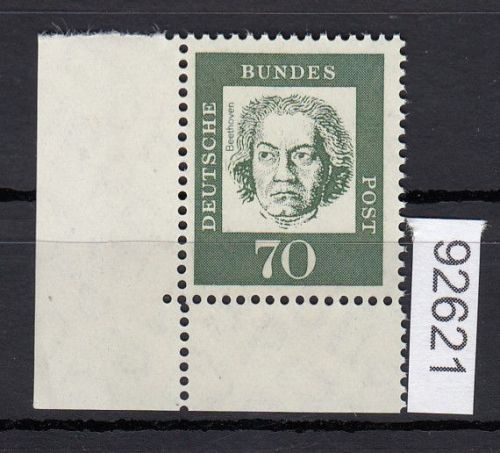 Bund 1961, Mich.-Nr.: 358 a y **   Eckrand  LU