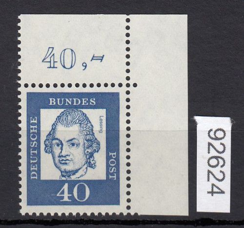 Bund 1961, Mich.-Nr.: 355 y **   Eckrand  RO