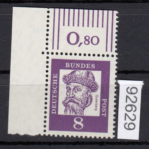 Bund 1961, Mich.-Nr.: 349 y **   Eckrand  LO