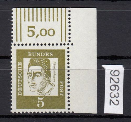 Bund 1961, Mich.-Nr.: 347 y **   Eckrand  RO